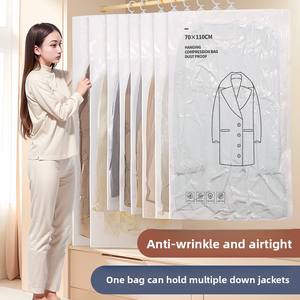 Bolsa de Compresión Colgante <span class=keywords><strong>para</strong></span> Almacenamiento de <span class=keywords><strong>Ropa</strong></span>, Chaquetas, con Bomba de Vacío, Organizador Antipolvo y Antimoho, Venta <span class=keywords><strong>al</strong></span> Por Mayor - Product Image 2