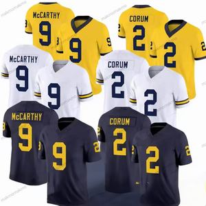 ニューウェルスール・ミシガン大学 2番 ブレイク・コルム 9番 ジェイ・ジェイ・マッカーシー F.U.S.E. 限定プレーヤー ネイビー ステッチ フットボール ジャージ シャツ - Product Image 1