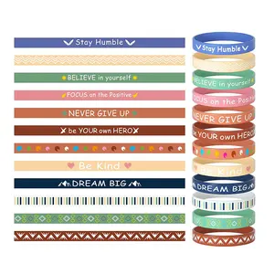 Bracelet personnalisé de main de meilleur ami assorti bracelet de motivation de relation bff en caoutchouc de silicone pour adolescent garçon et fille