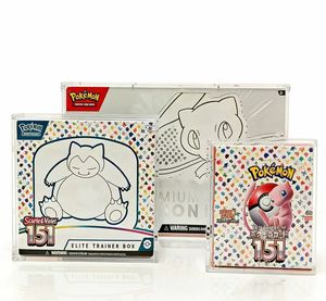 Modern PKMNTCG 151 Elite <b>Trainer</b> <b>Box</b> ETB Card Game Acrylic Protector Display <b>Storage</b> Case Protector - Product Image 2