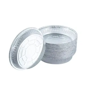 Disposable Round Aluminum Foil Baking Cup Soup Bowl Pan