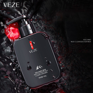 VEZE Private Label Men's Face Wash Espuma de barro volcánico Carbón orgánico Limpiador <span class=keywords><strong>facial</strong></span> personalizable <span class=keywords><strong>para</strong></span> <span class=keywords><strong>hombres</strong></span> - Product Image 3