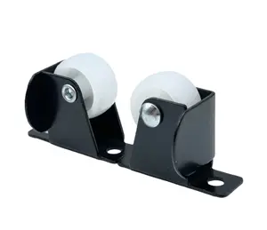 Top Plate Left and Right White PP 25mm Furniture 1 inch Fixed Caster Wheel