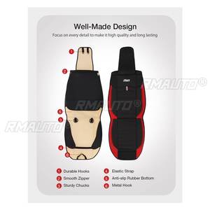 Car <b>Seat</b> <b>Covers</b> Automobiles <b>Seat</b> <b>Covers</b> PU Leather <b>Seat</b> Cushion Front Bench Chair Protection Universal for Auto Truck <b>Van</b> SUV - Product Image 5