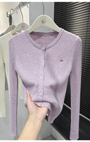 Ensemble cardigan côtelé pour femme, pull court à manches longues boutonné sur le devant avec débardeur sans manches, coupe ajustée, 2 pièces