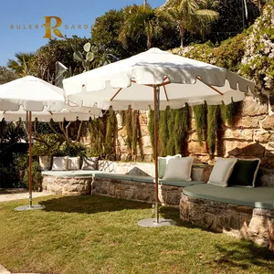 Comercial grande parasol piscina sombra retrátil pátio varanda restaurante branco sombra sol ao ar livre jardim guarda-sol praia