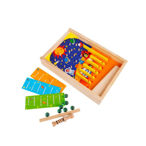 Montessori Bằng Gỗ Pinball máy tính để bàn Vui Vẻ Bàn ngoài trời Di Động Hội Đồng Quản Trị Trò Chơi - Product Image 5