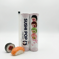 Conteneur en carton pour sushis à emporter, tube en papier pour sashimi, emballage jetable