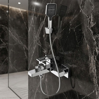 Meilleure vente Ensemble de robinet mural en laiton Robinet de salle de bain et robinets de douche pour baignoire Ensemble de douche