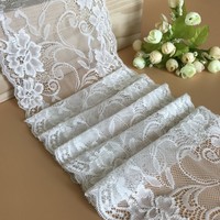 Les fabricants fournissent des sous-vêtements en dentelle blanche tricotée de 18cm de large Accessoires vestimentaires DIY Robe de mariée dentelle extensible