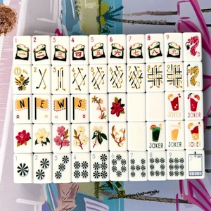 Nuevo Juego de Mahjong Americano de Lujo con Fichas Transparentes Verdes de Acrílico Grabadas y Estuche de Viaje Portátil para Noches de Juego en Casa - Product Image 4