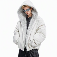 Veste d'hiver épaisse en polaire pour homme sur mesure avec capuche, sweat à capuche zippé OEM avec fourrure