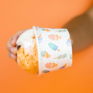 8oz 12oz impermeabile laminazione coperchio a cupola usa e getta rotondi di <span class=keywords><strong>carta</strong></span> bianca per Yogurt Gelato Gelato - Product Image 5