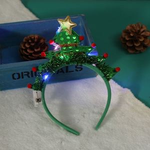 With <b>Light</b> Gifts for Children 2023 Merry <b>Christmas</b> Led Tree <b>Reindeer</b> Headband Decor - Product Image 2