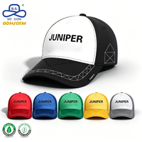 Casquette de baseball personnalisée avec logo ODM OEM, dos en maille respirante, noir et blanc