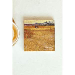 Série Vincent Van Gogh, lot de 20 sous-verres en pierre, design carré, pour entreprise, cadeau ou promotion - Product Image 1