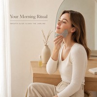 Outil de massage facial en métal XUNMEI en forme de feuille de Ginkgo pour le visage, le cou et le corps – Planche de Gua Sha pour le soin de la peau