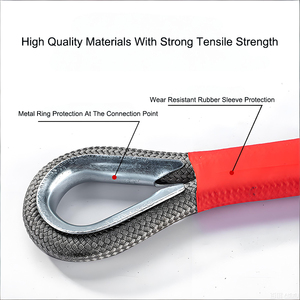 <span class=keywords><strong>Corde</strong></span> de secours pour camping en plein air, 18/25/35 tonnes, avec boucle en acier en forme de U, <span class=keywords><strong>corde</strong></span> en polyester, <span class=keywords><strong>corde</strong></span> de <span class=keywords><strong>traction</strong></span> - Product Image 3