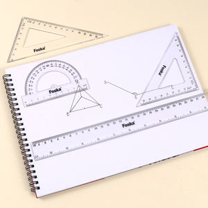 مجموعة أدوات مدرسية هندسية من فوسكا للطلاب مجموعة أدوات رياضية 4 قطع مجموعات مسطرة - Product Image 5