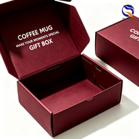 Nouvelle Arrivée Boîte d'expédition bordeaux de qualité supérieure avec logo personnalisé, robuste pour les abonnements de marques de boutiques