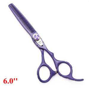 Set di Forbici per Capelli Personalizzate all'Ingrosso, Viola e Rosso, Forbici da Parrucchiere, Set di Forbici Sfoltenti per Barbieri e Saloni di Bellezza - Product Image 5