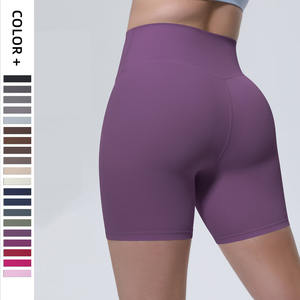 Shorts de sport pour femmes, course à pied, yoga, entraînement, couleur unie, haute qualité, <span class=keywords><strong>prix</strong></span> bas, taille élastique, respirant, séchage rapide, shorts de vélo, personnalisable - Product Image 1