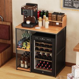 Étagère de rangement autoportante de style industriel pour bureau, mini-réfrigérateur, support pour <span class=keywords><strong>four</strong></span> à <span class=keywords><strong>micro</strong></span>-ondes, étagère de cuisine réglable pour pâtissiers - Product Image 1