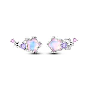 Boucles <span class=keywords><strong>d</strong></span>'oreilles Blue Moon - Élégantes et polyvalentes, en argent 925 et zircon, pour fiançailles, design sophistiqué, artisanat exquis - Product Image 5
