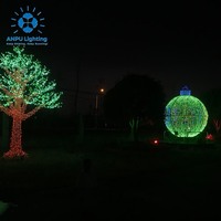 ANPU Lighting - Luz LED RGB de Metal con Motivo de Globo Gigante Navideño, IP65 Impermeable, Decoración para Eventos al Aire Libre, Control por Aplicación, Regulable