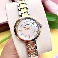 Montre à quartz pour femme, petite et élégante, en acier inoxydable, T094, aiguilles lumineuses, cadran or rose 26 mm, étanche