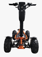 Mini scooter électrique tout-terrain à quatre roues, moteur sans balais 2400W, batterie lithium 1450Wh, télécommande, suspension intégrale, pliable