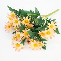 7 Tangkai Bunga Daisy Plastik Buatan Kecil, Buket Mini Reguler untuk Dekorasi Pernikahan, Rumah, Alat Peraga Fotografi, Bunga Palsu, Warna Dapat Disesuaikan