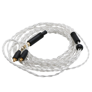 Cable de actualización para auriculares, trenzado cuadrado de 4 hebras, chapado en plata, 1,2 m, para equipos de audio MMCX IE80 IE40Pro IE100 IE200 - Product Image 2
