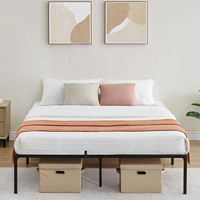 Cadre de lit simple moderne Chambre à coucher en métal Mobilier de dortoir pour une utilisation en appartement