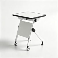 Table de formation pliante commerciale moderne avec cadre en fer pivotant, bureau de conférence