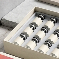 Boîte rigide personnalisée avec couvercle et base en carton gris pour flacons de peptides, 12 flacons avec doublure en éponge et impression offset, soins personnels