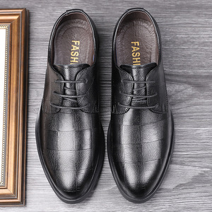 Chaussures en cuir pour hommes, bout pointu, à lacets, formelles, décontractées, tendance, taille adulte disponible - Product Image 3