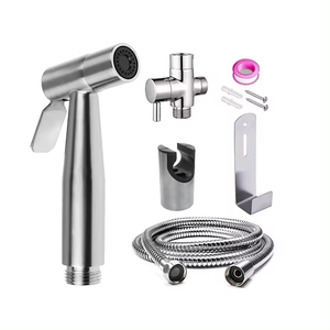 Wholesale stainless steel all copper bathroom brass wash basin spray shower set toilet spray washer