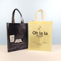 Sac fourre-tout non tissé recyclable écologique Sac de shopping de transport d'épicerie réutilisable Logo personnalisé Tissu Matériau Écran Motif Cadeaux