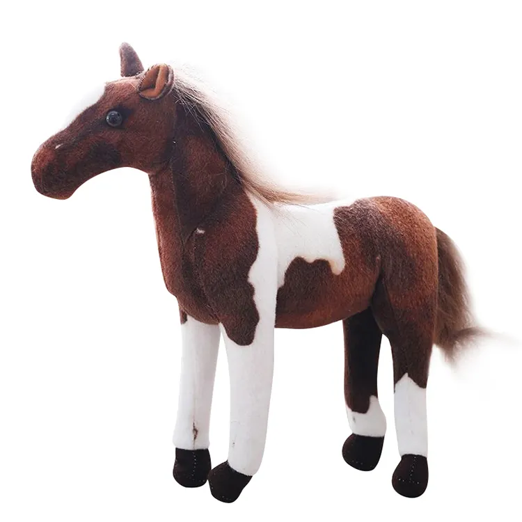 high quality materials 30cm 40cm 50cm lifelike realistic stuffed animals hukel horse plush toy for ornament