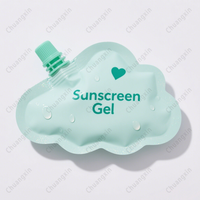 Emballage de pochette de crème solaire cosmétique de forme spéciale mate en plastique imprimé personnalisé de 5ml 10ml de feuille d'aluminium pour soins de la peau
