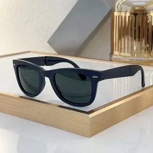 Occhiali da Sole da <span class=keywords><strong>Uomo</strong></span> in Acetato di Alta Qualità, Montatura Nera Opaca di Lusso, Protezione UV400, Occhiali Casual e da Guida - Product Image 2
