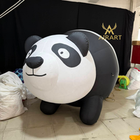 Ballon gonflable animal de dessin animé de 2 m de haut, best-seller, avec lumière LED pour fête sur le thème des animaux, panda, oiseau, koala gonflables