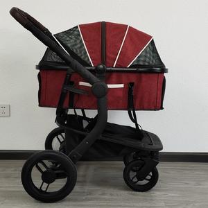 Poussette de voyage en tissu rouge <span class=keywords><strong>pour</strong></span> <span class=keywords><strong>chien</strong></span>, sac de transport <span class=keywords><strong>pour</strong></span> animaux de compagnie, chat, poussette <span class=keywords><strong>pour</strong></span> animaux de compagnie, poussette de jogging, poussette grande taille - Product Image 4