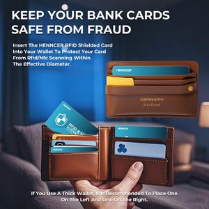 RFID chặn thẻ cao cấp không tiếp xúc NFC thẻ tín dụng ghi nợ bảo vệ thông minh thiết kế mỏng hoàn toàn phù hợp ví ví - Product Image 4
