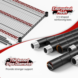 Estantería de Metal de 5 Niveles, Unidad de Estantería de Alambre, Estantería de Garaje, Estantes de Metal Resistentes para Almacenamiento, Estante de <span class=keywords><strong>Despensa</strong></span> - Product Image 2
