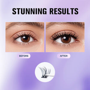 Gollley diy प्रेस चमक कोई गोंद आत्म चिपकने वाला व्यक्तिगत क्लस्टर फ्फी आईलाइनर पूर्ण स्ट्रिप विक्रेता कोई गोंद मुक्त नहीं - Product Image 4