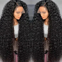 Perruques Sans Colle en Cheveux Naturels Indiens Bruts à Cuticules Alignées, Perruque Frontale en Dentelle HD pour Femmes Noires