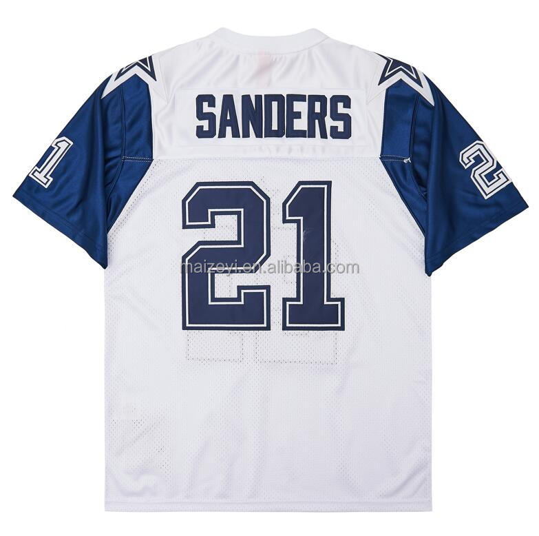 #21 Deion Sanders blanc