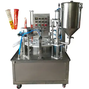 Calippo Cup Filling Machine Rotary Mango Juice/Coconut Juice Filing Sealing Machine Calippo Tube Filling And Sealing Machine